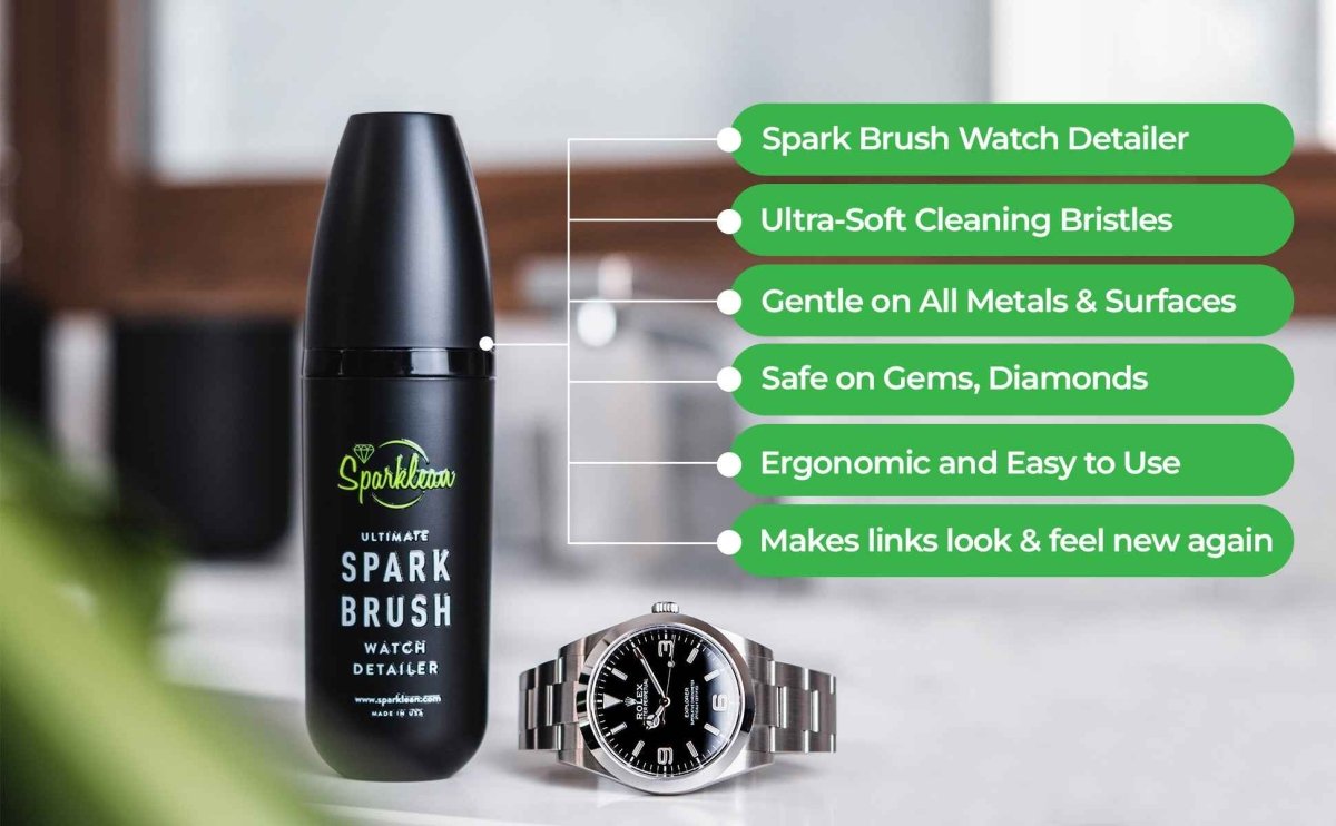 SparkBrush™ by Sparklean® — Soft-bristle cleaner for luxury watches & fine jewelry